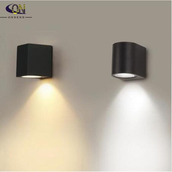 

wall lamp surface mounted 6w lampada led aluminium light rail project square round room lamps down up lighting waterproof ip65