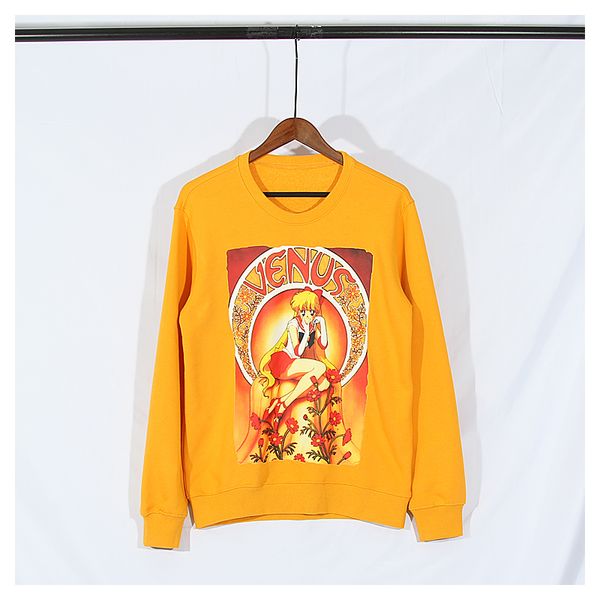 

2021 new sailor moon print round neck sweatshirt and women cotton streetwear thin men hoodie pullover mens hoodies 0sxk, Black