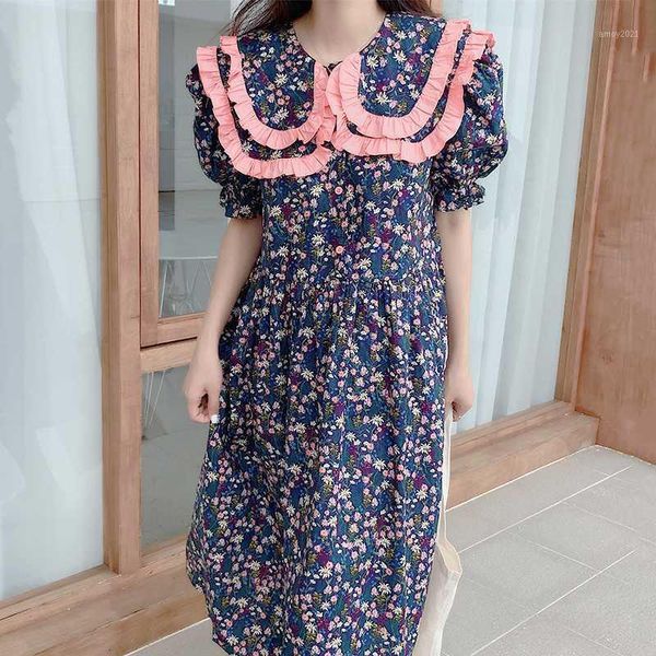 

casual dresses [ewq] 2021 summer simple ladies robe runway women vintage loose thin elegant ruffles splice apricot maxi dress1, Black;gray