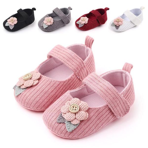 

first walkers princess baby shoes girl anti-slip casual walking flower cotton soft soled red bottom toddler flip flops031