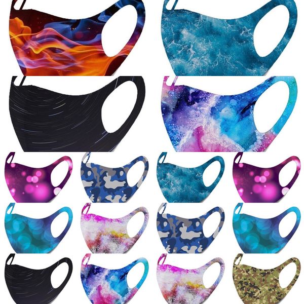 

sky 50pcs mask designer face starry flame camouflage printing ear hanging dust maskscnvqwj