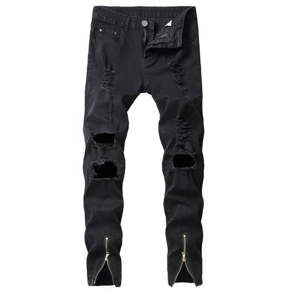 

2021 new denim designer straight bike black jeans for men size 28-38 spring hip hop punk rock streetwear trouers nt8e, Blue