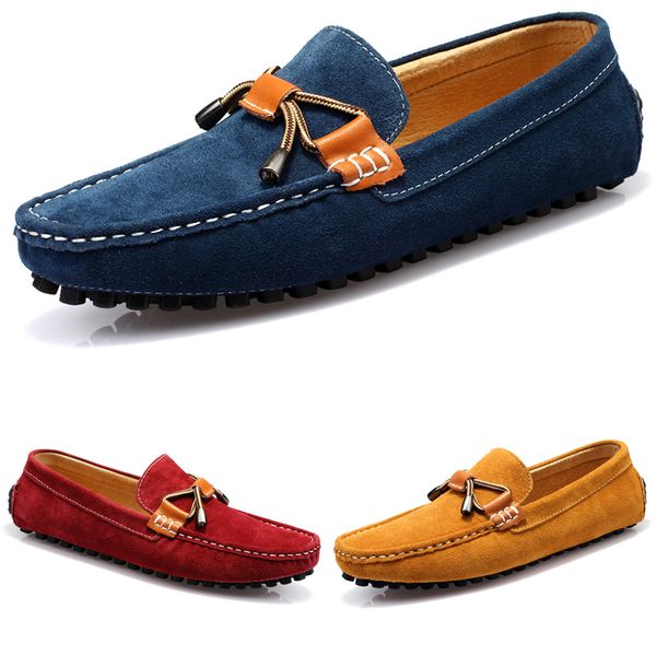 

ale non-brand men british peas shoes leather casual fashion breathable dark blue wine red yellow brown lazy overshoes 38-44