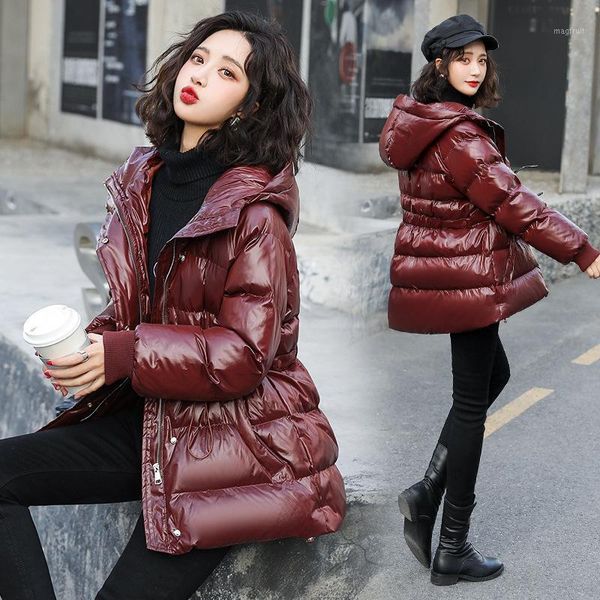 

women's clothing autumn winter jacket women korean style coats and jackets hooded female parkas femme veste pph23631, Black