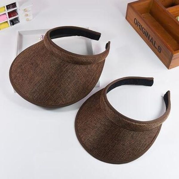 

summr women casual sun visor hat beach empty hat ladies adjustable nature straw ess cap wmtvnk, Black;white