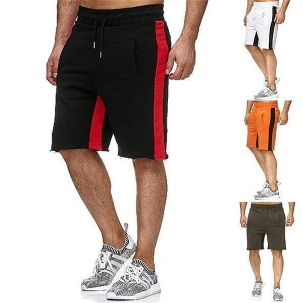 

mens gym fitness shorts run jogging sports loose polyester shorts quick dry bodybuilding brand sportswear male short pants, White;black