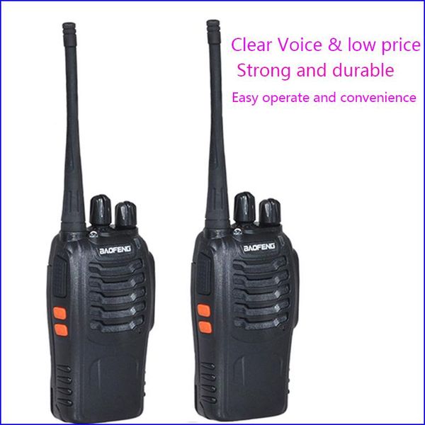 

walkie talkie 2pcs original pofung bf-888s 2 two-way radio station walkie-talkie for driver amateur kit interphon intercom baofeng 888