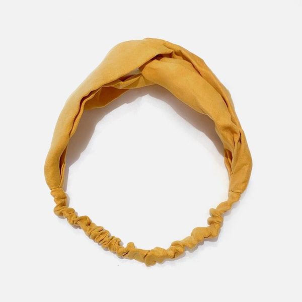 

new women girls simple solid color soft suede elastic hairbands retro cross headband sweet hair band fashion hair accessories h wmtbrw, Black;brown