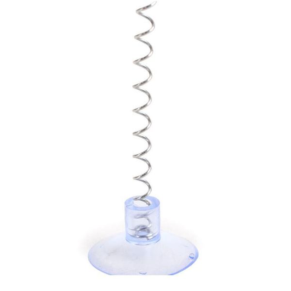 

plastic cat interactive toy with bottom sucker elastic spring feather plush false mouse funny cat toy gatos 1pc lb qylpce
