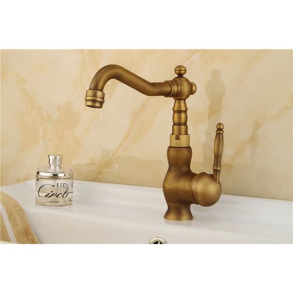 

retro wiredrawing brass bathroom kitchen faucets single holder single hole rotating deck mount faucet cold water m qylqhi
