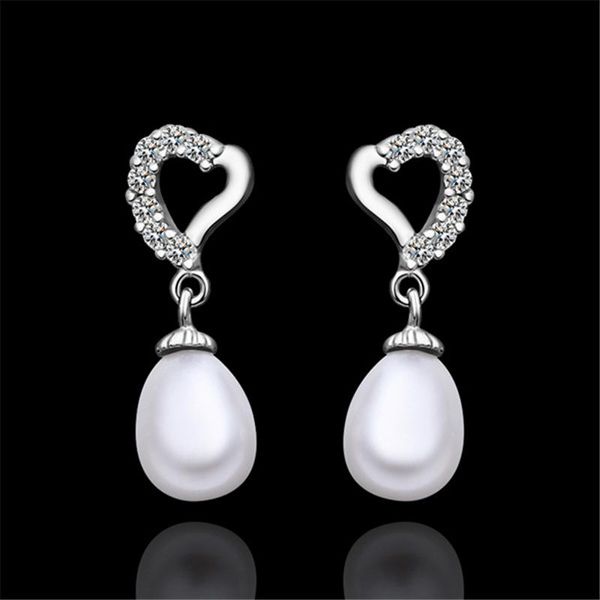 

dangle & chandelier aglover real 925 sterling silver freshwater pearl drop earrings for women fashion glamour jewelry