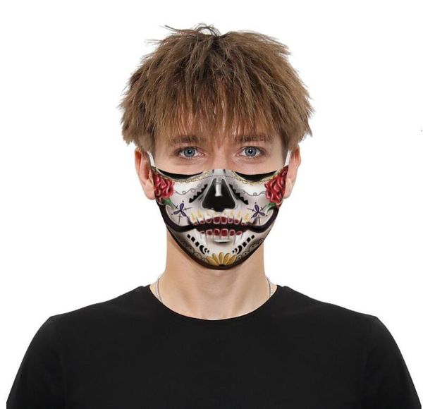 

mask halloween skull designer face masks printed fashion classic black facemask dustproof windproof and haze replace