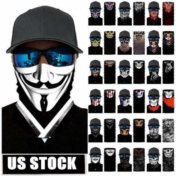 

skull skeleton masks magic turban bandanas face outdoor sports ghost neck scarves headband cycling motorcycle wrap dhe29 0dnl
