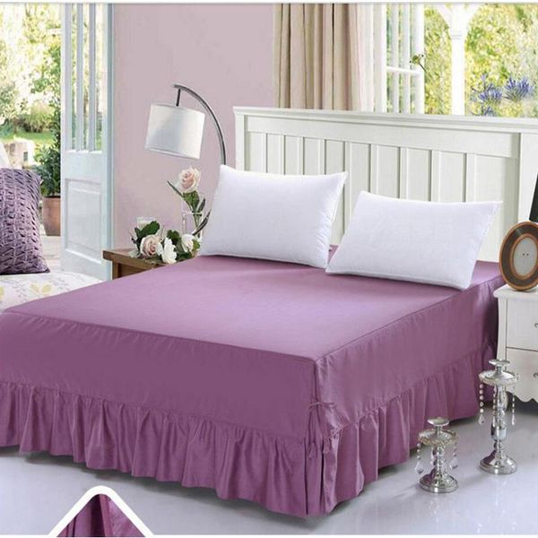 

bedspread solid color 100% cotton bed coverlet 1/3pcs quality bedspreads set mattress cover bedskirt