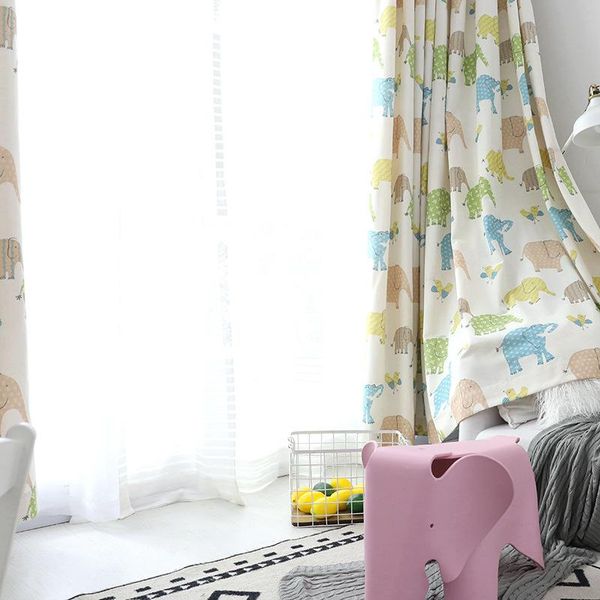 

curtain & drapes factory direct sale cloth modern children's european polyester cotton printing fabric fixed width