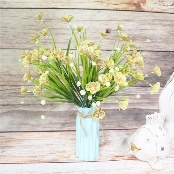 

decorative flowers & wreaths 40 cm large thai orchid bouquet wedding home decoration accessories artificial fake plant