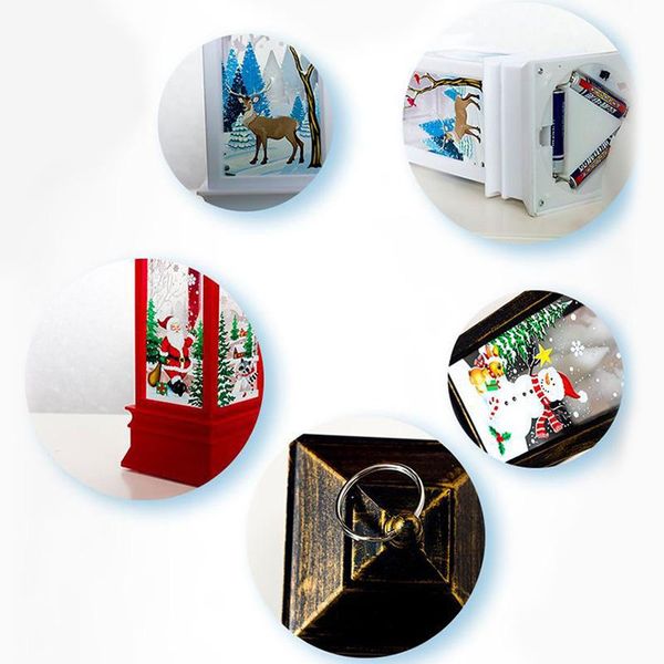 

новогоднее украшение подсвечник подвеска рождество мини таблица декор лампа украшения рождество творческий printed подарков ветер свет кпт j