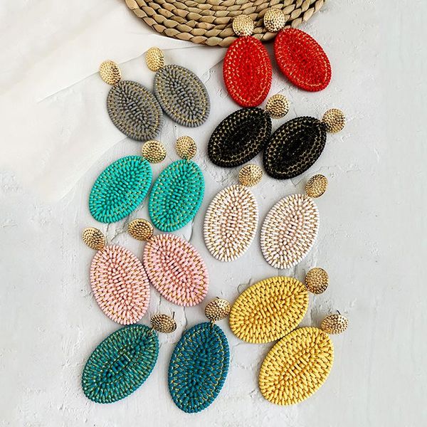 

vintage crystal drop earrings for women wedding party geometric bohemian design resin earrings christmas jewelry wholesale, Silver