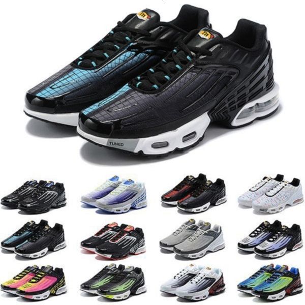 

new blue black iridescent red star tn plus 3 iii running shoes tn 3 chaussures bred og usa neon mens trainers sports sneakers, White;red