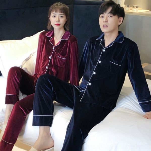 

mdjs silk satin long set couples pajama sleeve male pijama printed sleepwear women pajamas flower pyjamas mens pajamas homewear -3xl, Black;red