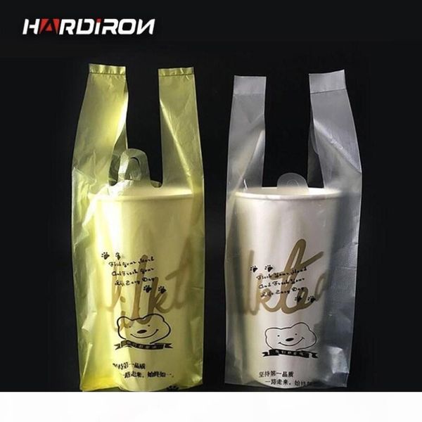 

hardiron 400 pcs plastic bags 650ml transparent single cup pocket portable plastic sack coffee milk tea drink disposable pouch 201021