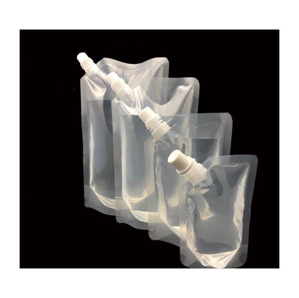 

500pcs doypack 250ml 350ml 420ml 500ml plastic stand up spout liquid bag pack beverage,squeez jlloin yummy_shop