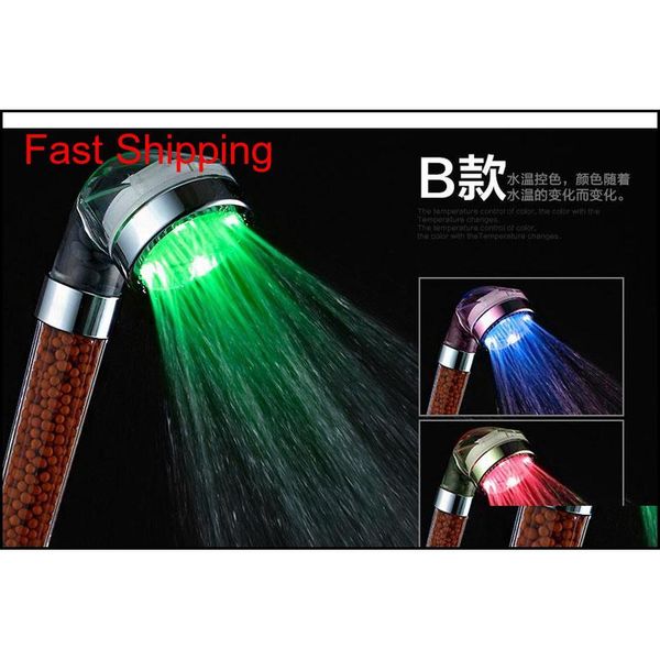 

crystal led hand shower head led tourmaline spa anion shower ducha chuveiro led shower head lightin qylemo my_home2010