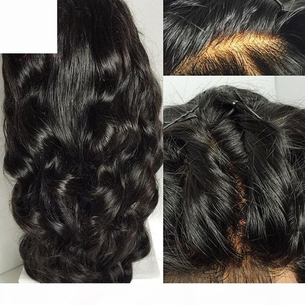 

brazilian virgin hair silk full lace wigs with baby hair hairline 4x4 silk basefull wigs for black women human hair