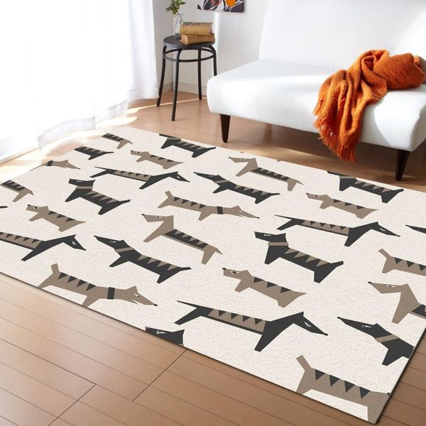 

carpets dog silhouette cartoon animal carpet bedroom room bedside blanket rug for living cloakroom decor