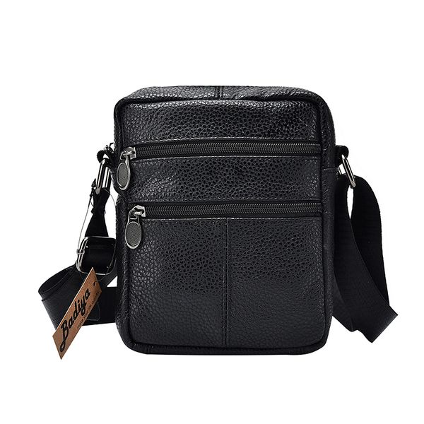 

casual men handbag brief shoulder bags man solid leather messenger bag business crossbody bag male retro luxury travel pouch c0125