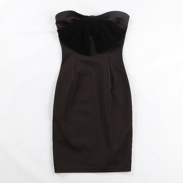 

2021 new le palais multi way dressing in velvet decoration arc strapless slim high rise penicl cloth elegant xqr0, Black;gray