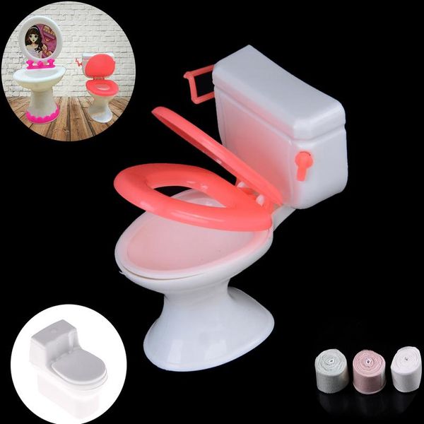 

new dollhouse furniture vintage bathroom modeling toilet paper doll house miniature baby pretend toys dolls acc wmtitm