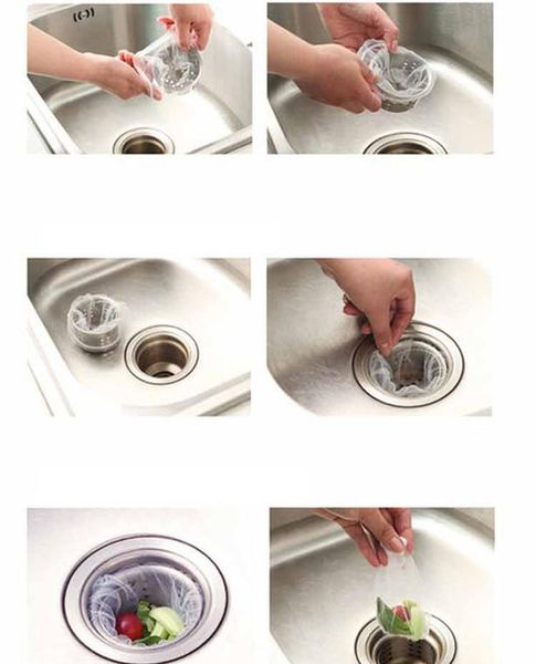 

heap colanders & strainers 100pcs sewer water filter disposable kitchen sink strainer bag shower sink hair rubbish stora jllzay mxyard