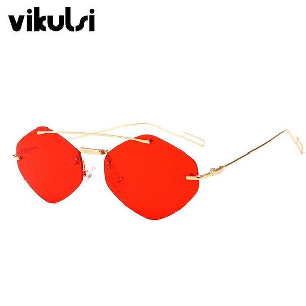 

2020 diamond small sunglasses rimless sun fashion elegant new for cutting glasses transparent female women women eyewear uv400 kklcb