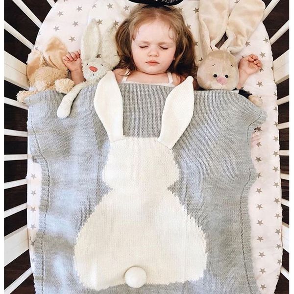 

soft 80*100cm baby children's warm throw knitted blanket newborn sofa bedding blanketsohqw