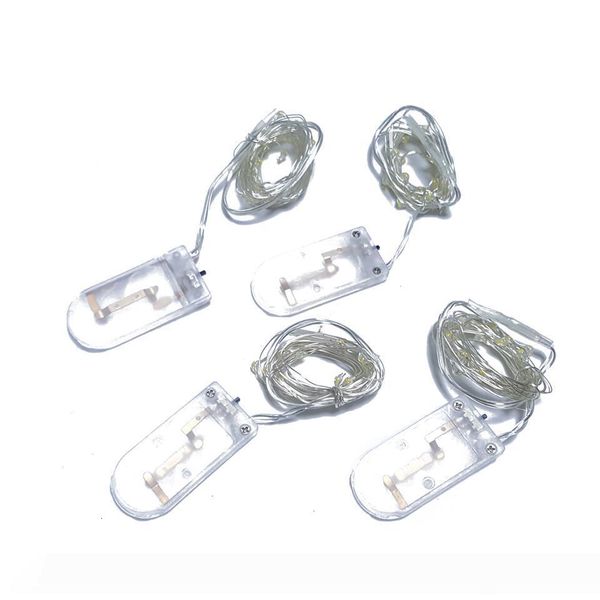 

operated 2m 20leds string cr2032 battery micro mini light copper silver wire starry led strips for christmas halloween dzvdr