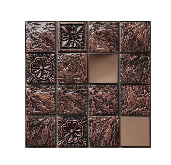 

quality eco friendly10pcs tile stickers diy 3d mosaic self adhesive wall paper tile sticker vinyl home kitchen decoration 10x10c wmthaun