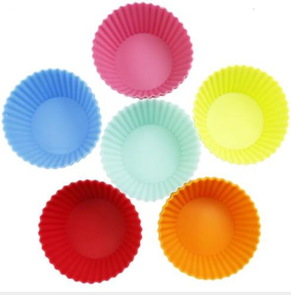 

factory price muffin cupcake cup cake mould case silicone bakeware maker mold tray baking jumbo epacket free