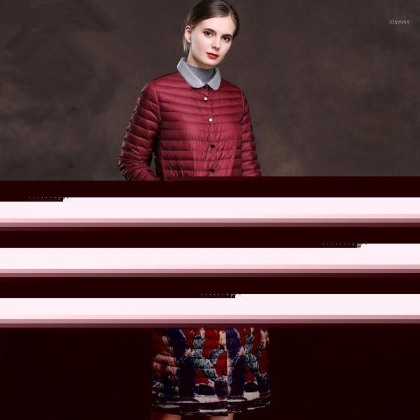 

down fashion autumn winter new jackets women ultra light 10% white duck down parka jacket womens printing long thin coat female1, Black