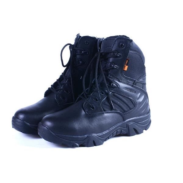 

military boots, male special forces combat boots, desert boots, tactical boot, land mountaineering boot, as training men and women, Black