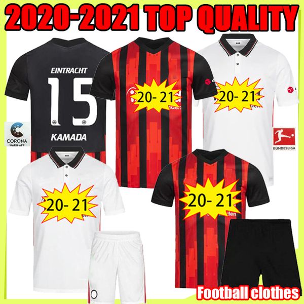 

2020 2021 eintracht frankfurt kostic soccer jersey home away kamada fernandes de guzman chandler quality men kids football uniform, Black;yellow