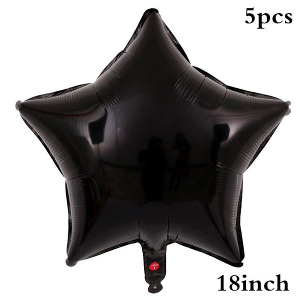 

16pcs lot 18inch white black star foil balloons birthday wedding party decoration supplies 2.3g helium globos baby toys balloons wmtosh