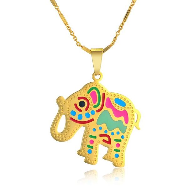 

fashion womens necklace elephant necklace animal pendants stainless steel mom lovers girlfriend jewelry, Silver