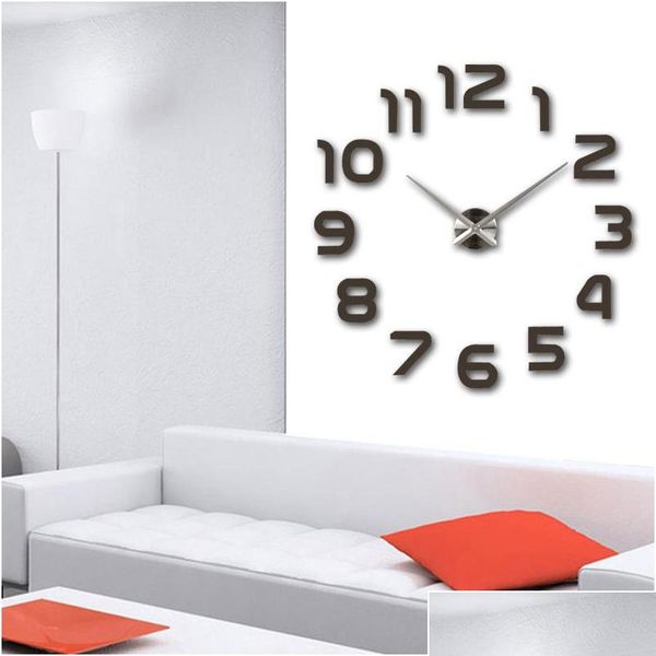 

new design clock watch wall clocks horloge 3d diy acrylic mirror stickers home decoration living room quartz ne sqcvzz wphome
