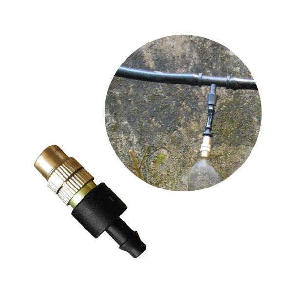 

watering equipments adjustable atomizing copper nozzle connect 4/7 capillary tube cooling irrigation tool
