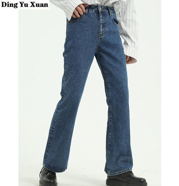 

blue black denim jeans men baggy harajuku casual streetwear loose straight flare jeans hombre 2021 casual mens relaxed fit