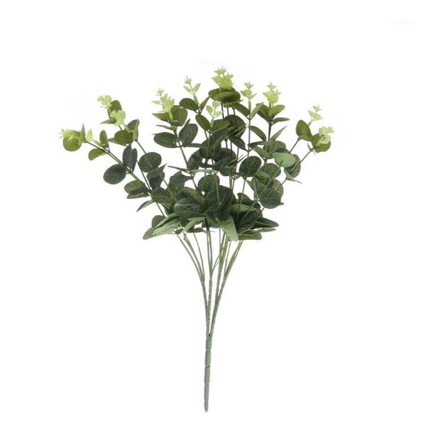 

decorative flowers & wreaths fake faux artificial 16 branches in 1 eucalyptus leaf for home kitchen party decorations handcrafts1