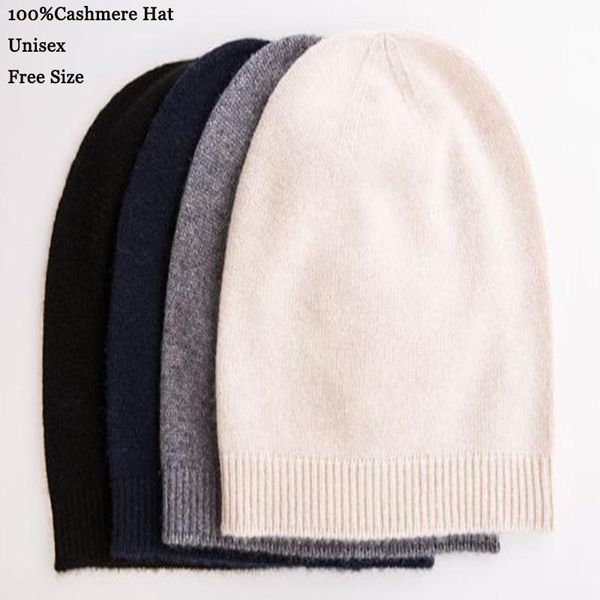 

beanies real cashmere hat women 100 % men female natural male knitted warm comfortable
