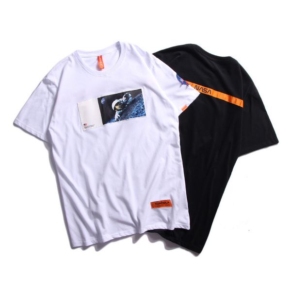 

19ss men women summer street t shirt fashion designer print short sleeves breathable casual solid color tee 121, White;black