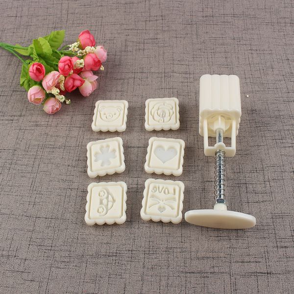 

molds diy ice skin moon cake moulds 6 tablets flower hand pressure press suit creative mould baking tool 5hs p1